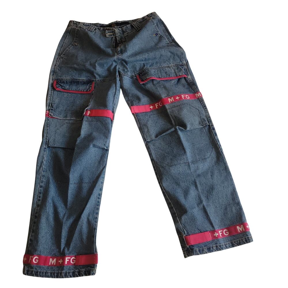 Vintage Marithe + Francois Girbaud Baggy Shuttle Strap Jeans Size 38M